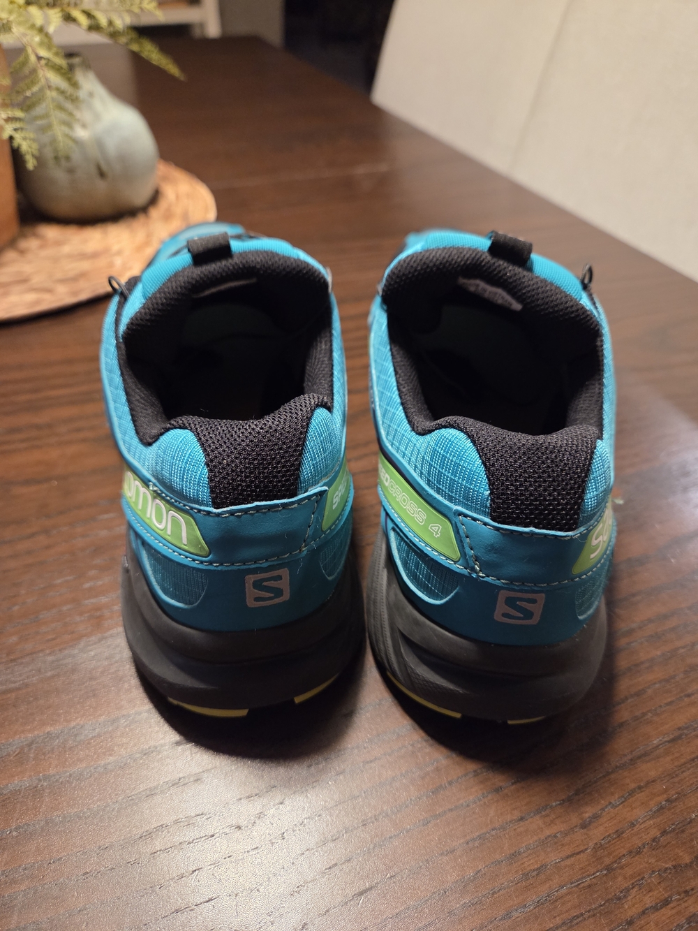 Salomon Speedcross 4 Women's Trail Running Shoes Size 11 Teal/Lime Hiking - Picture 3 of 10